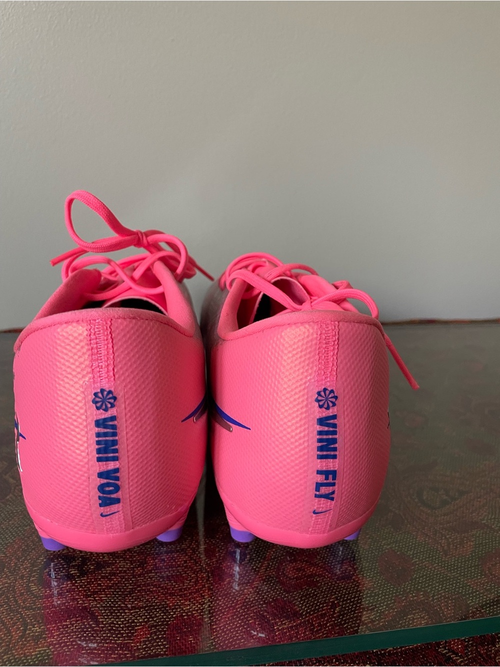 Nike Pink/Purple ZM VAPOR 16 ACADEMY Soccer Cleats W10/M8.5 NWOT - Picture 4 of 5
